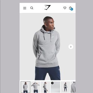 Gymshark hoodie gray XL